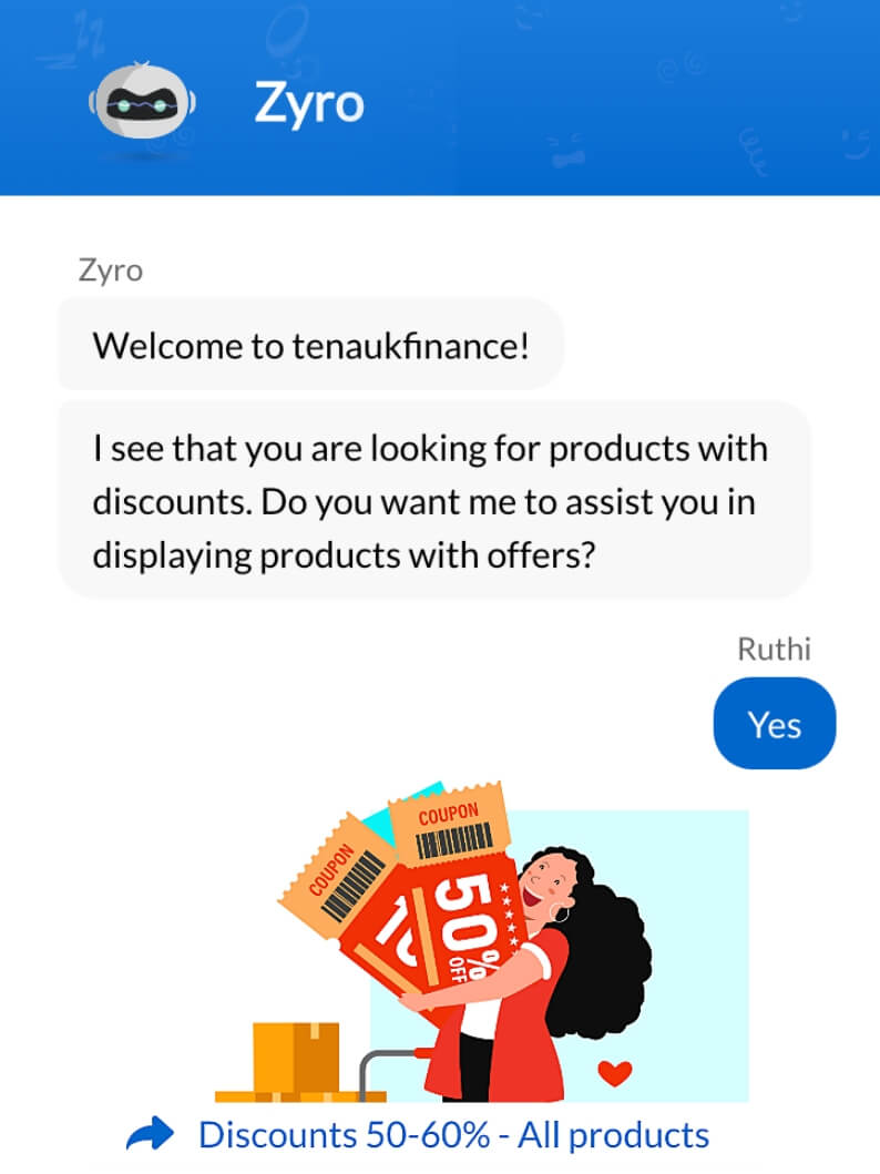 Ecommerce live chat with proactive chat