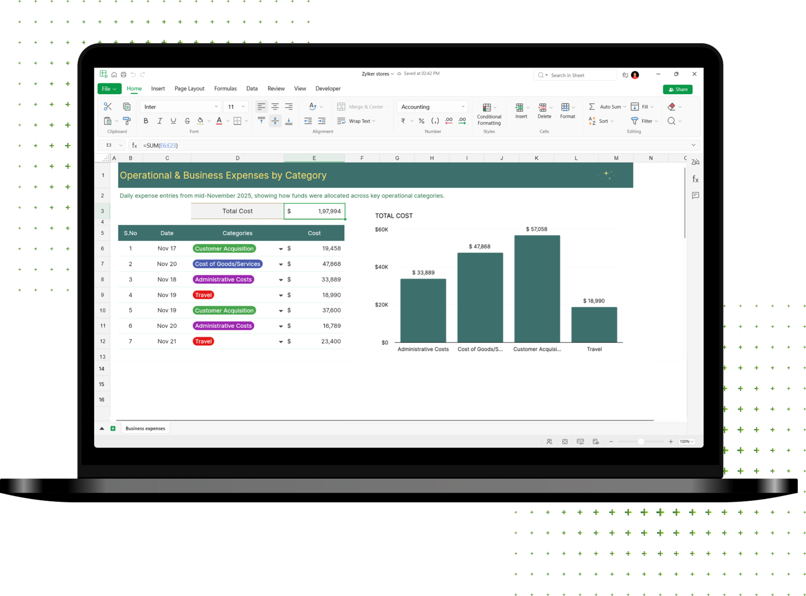 Zoho Sheet Windows desktop application