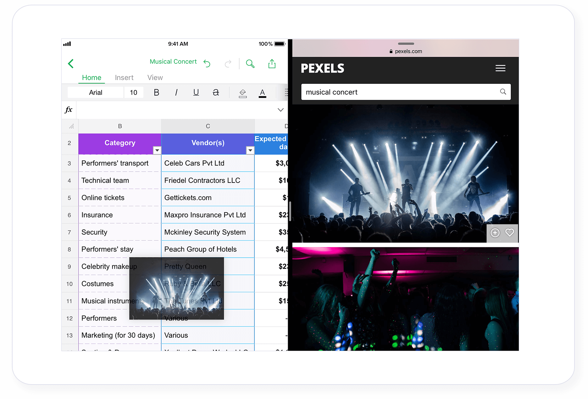 Trascina le immagini