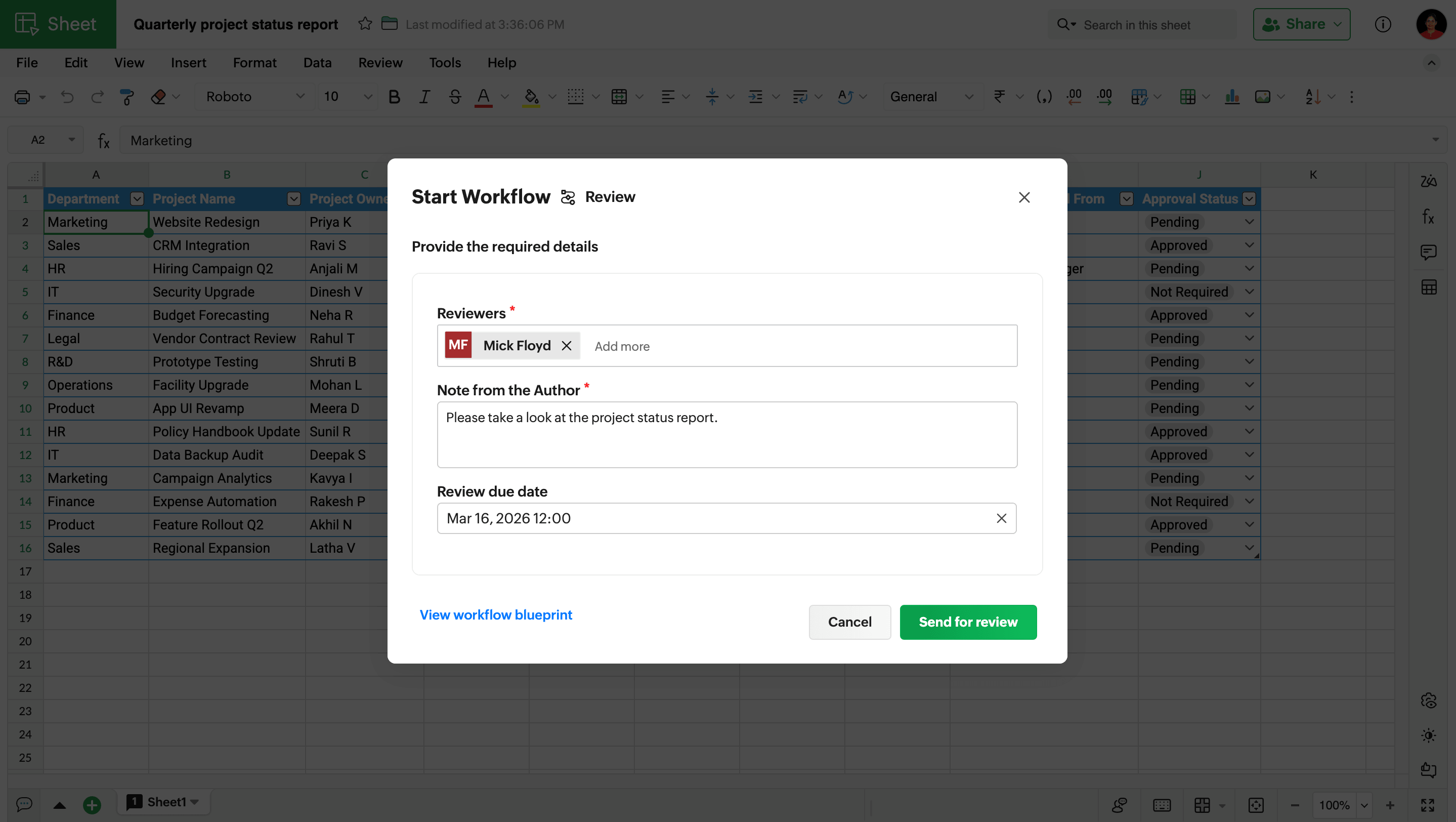 Keep approvals moving