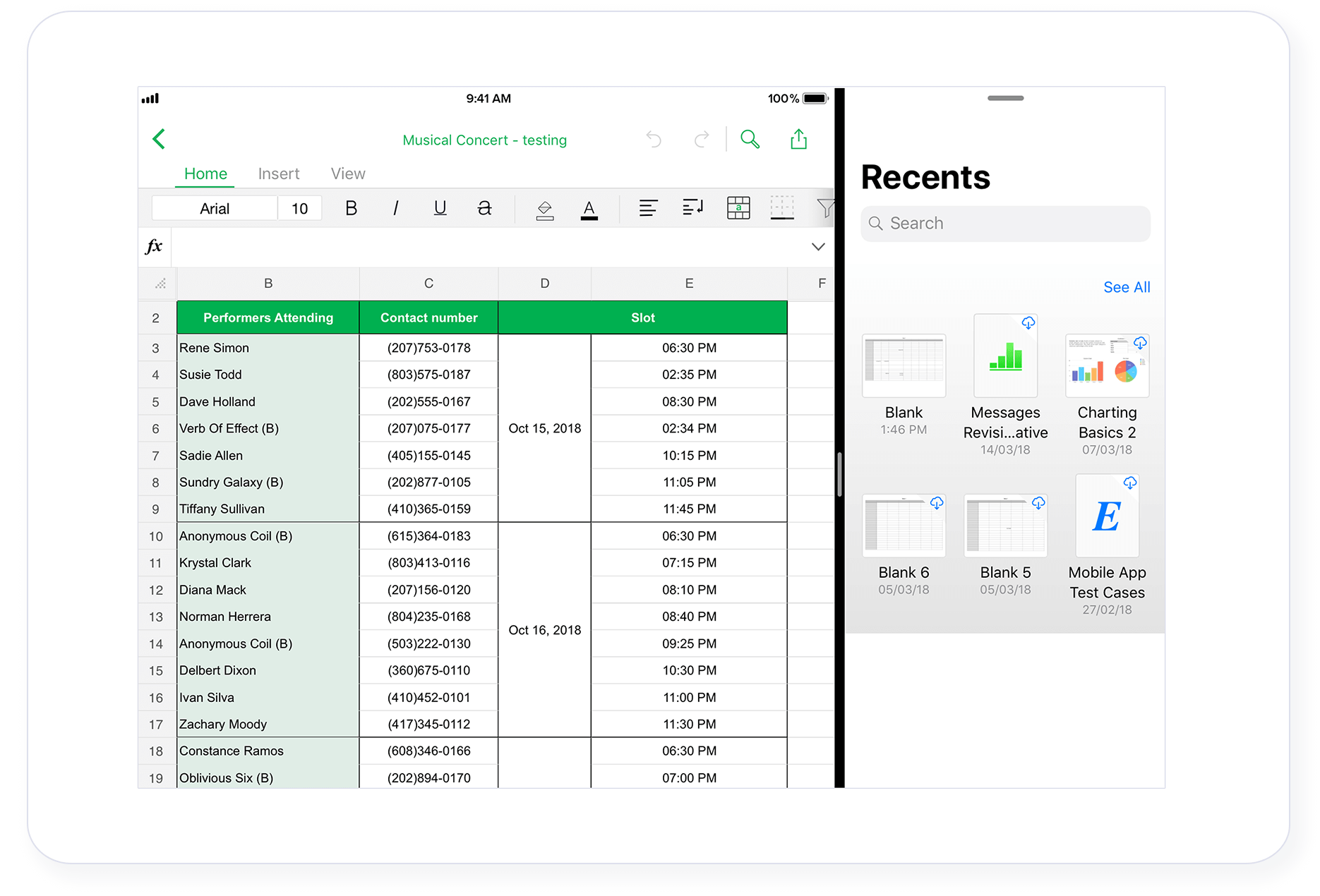 Multitasking con Sheet