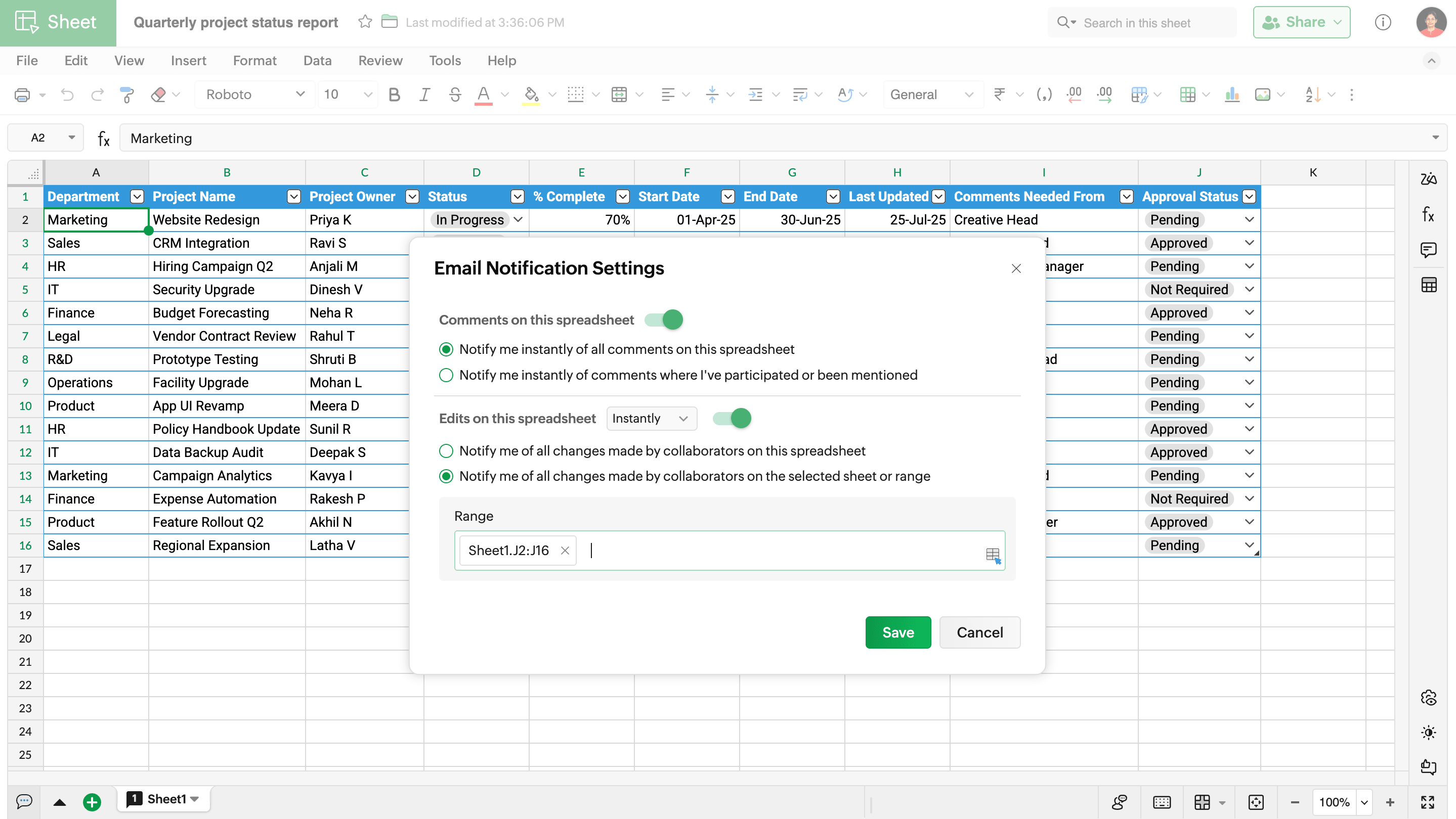 Never miss out on updates