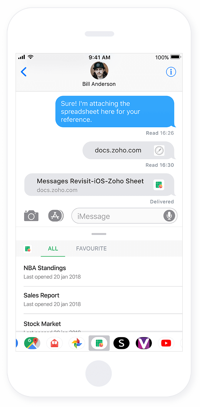 Condividi tramite iMessage