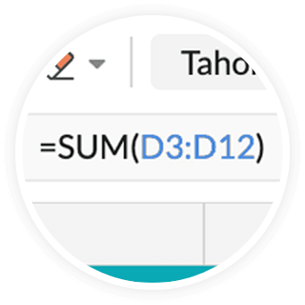 Spreadsheet nomenclature