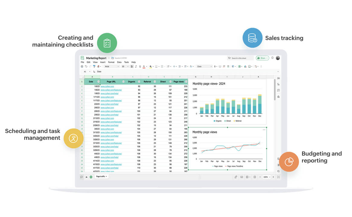 Uses of a spreadsheet