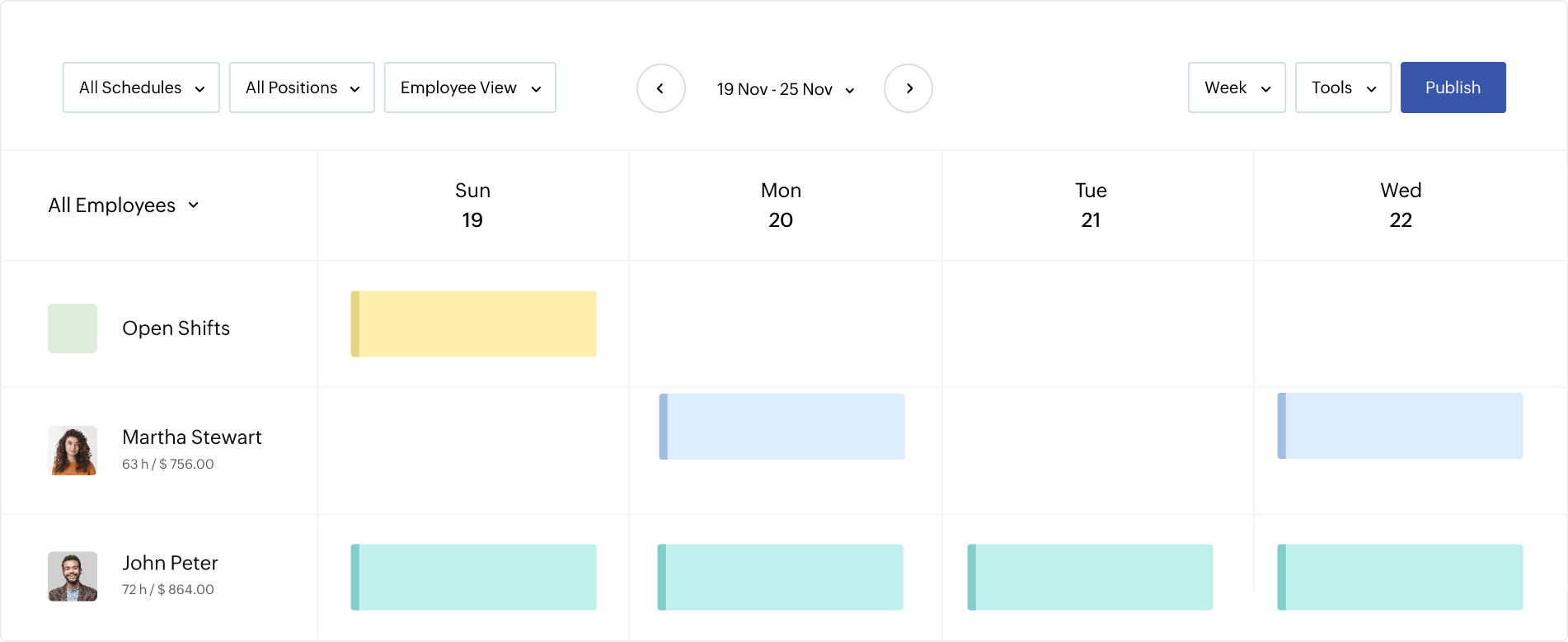 Track attendance throughout the workday