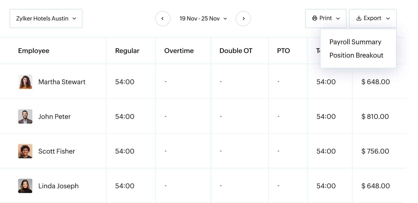 Track labor costs and manage payroll