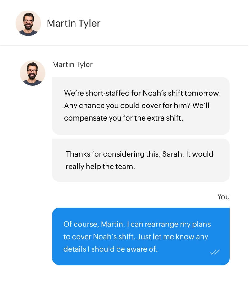 Engage in one-on-one conversations