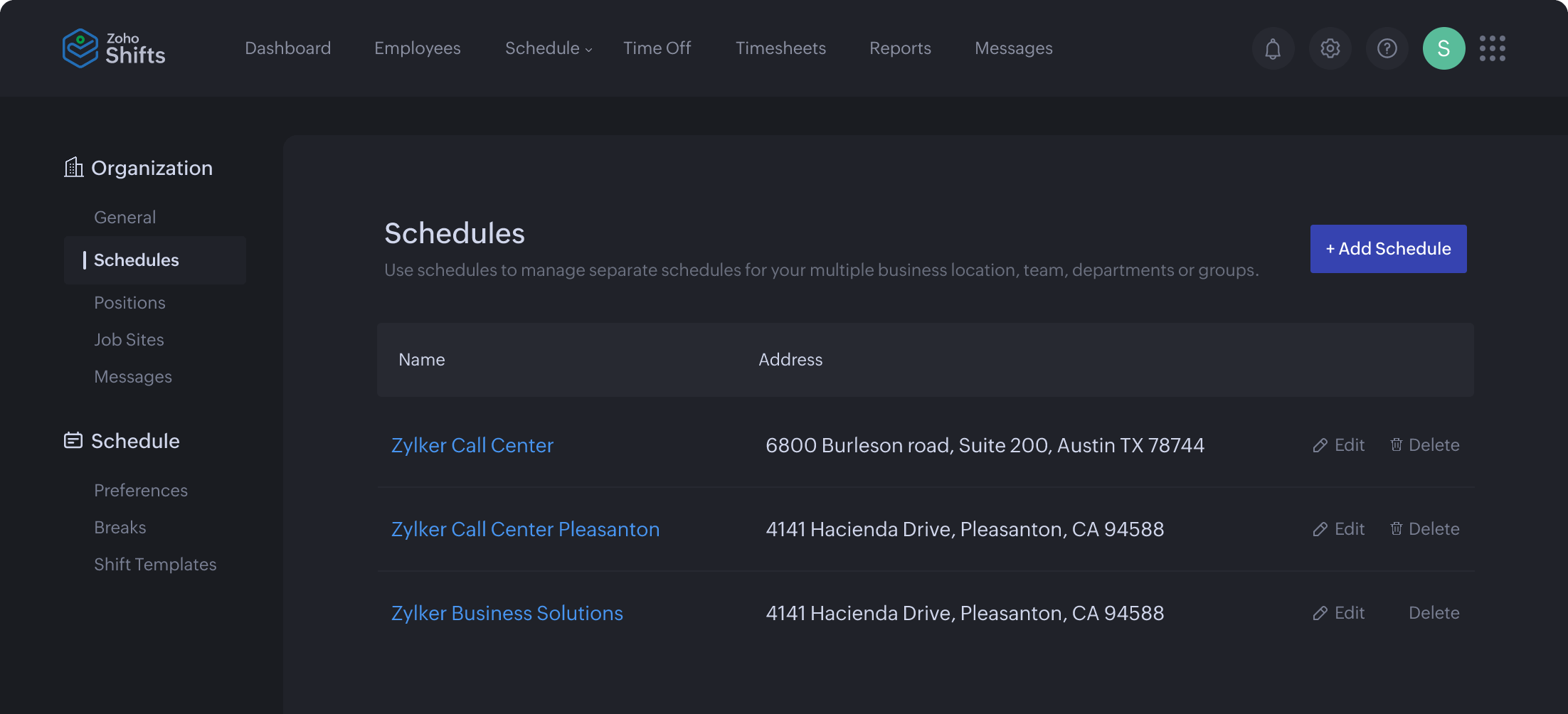An overview of scheduling for multiple locations