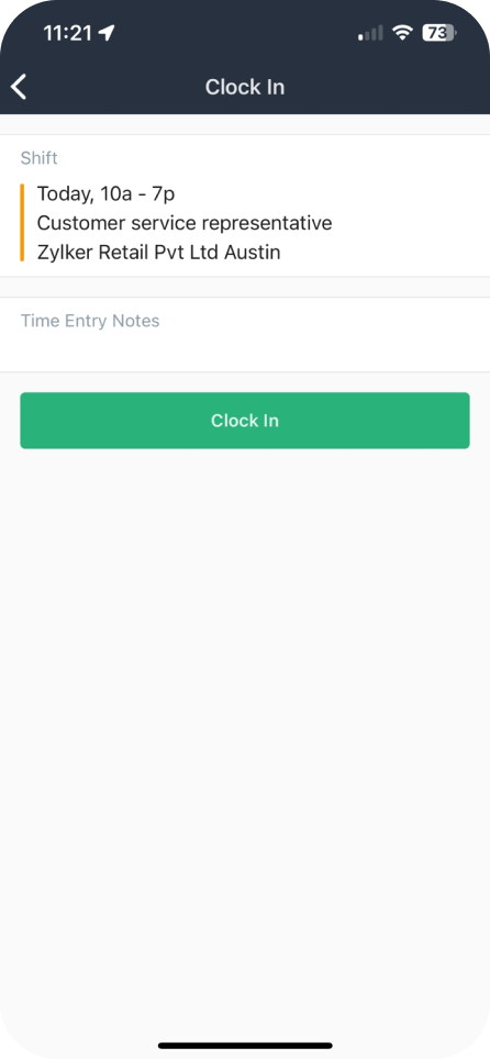 Seamless clock-in and clock-out