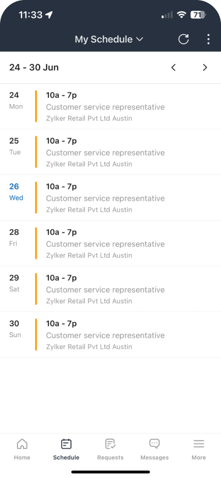 Seamless clock-in and clock-out