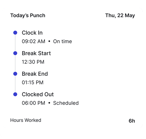 Time and attendance preview