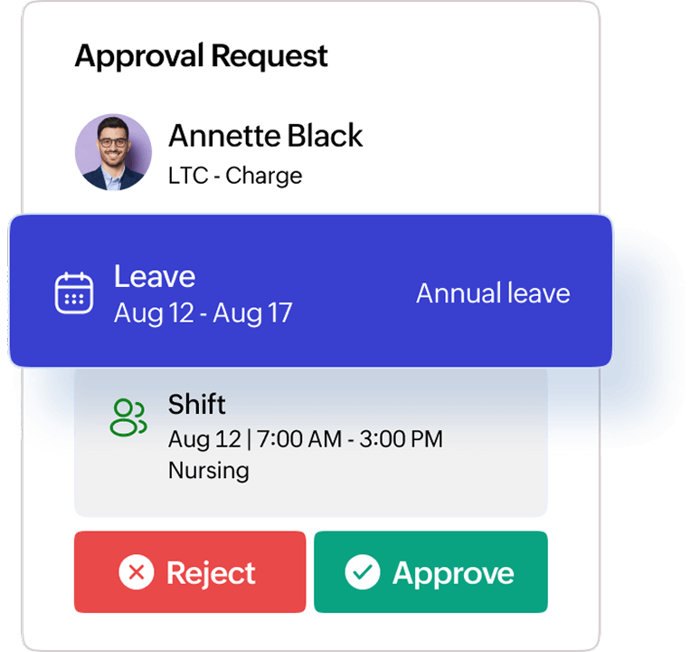 Leave and shift approvals