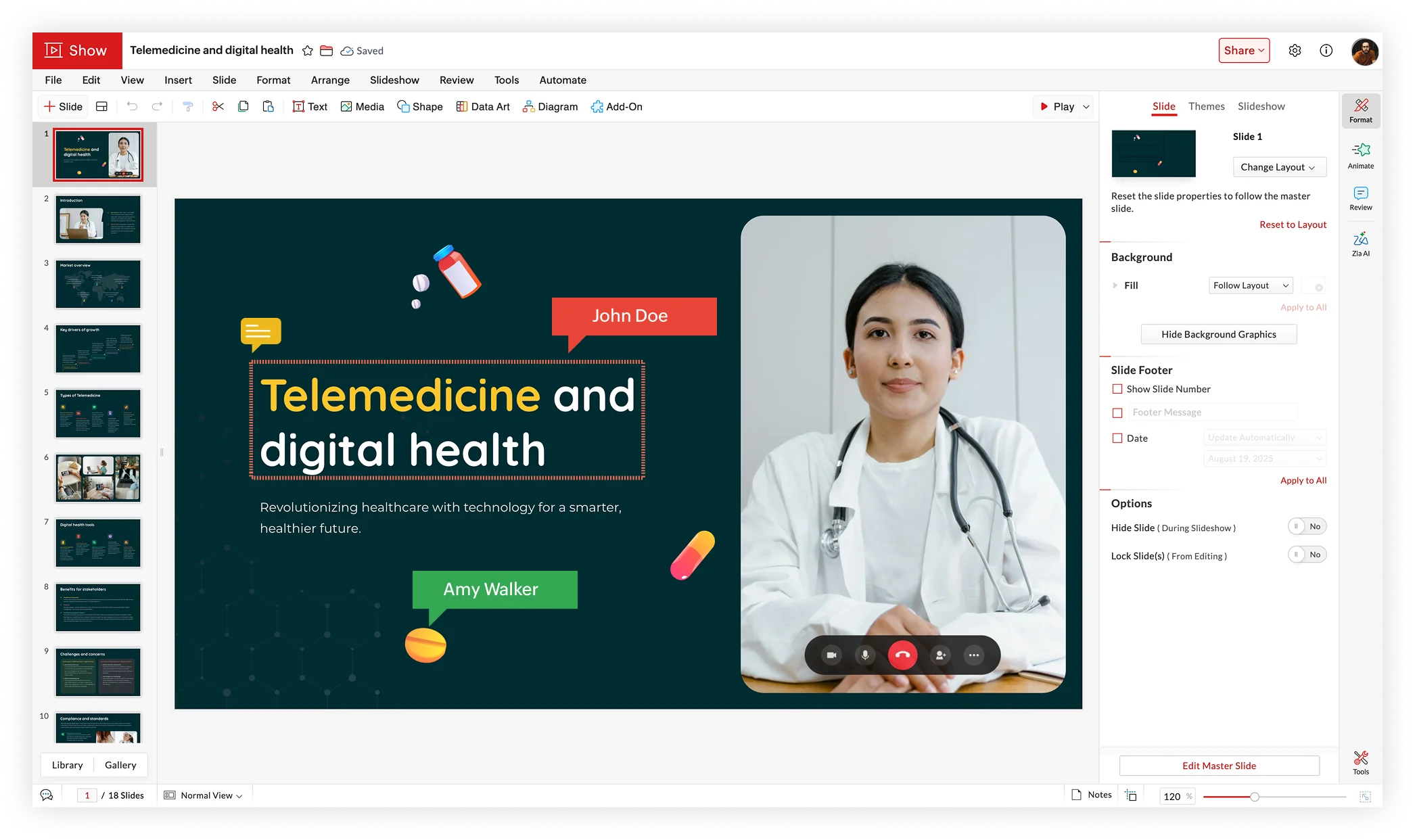 Realtime collaboration using Show