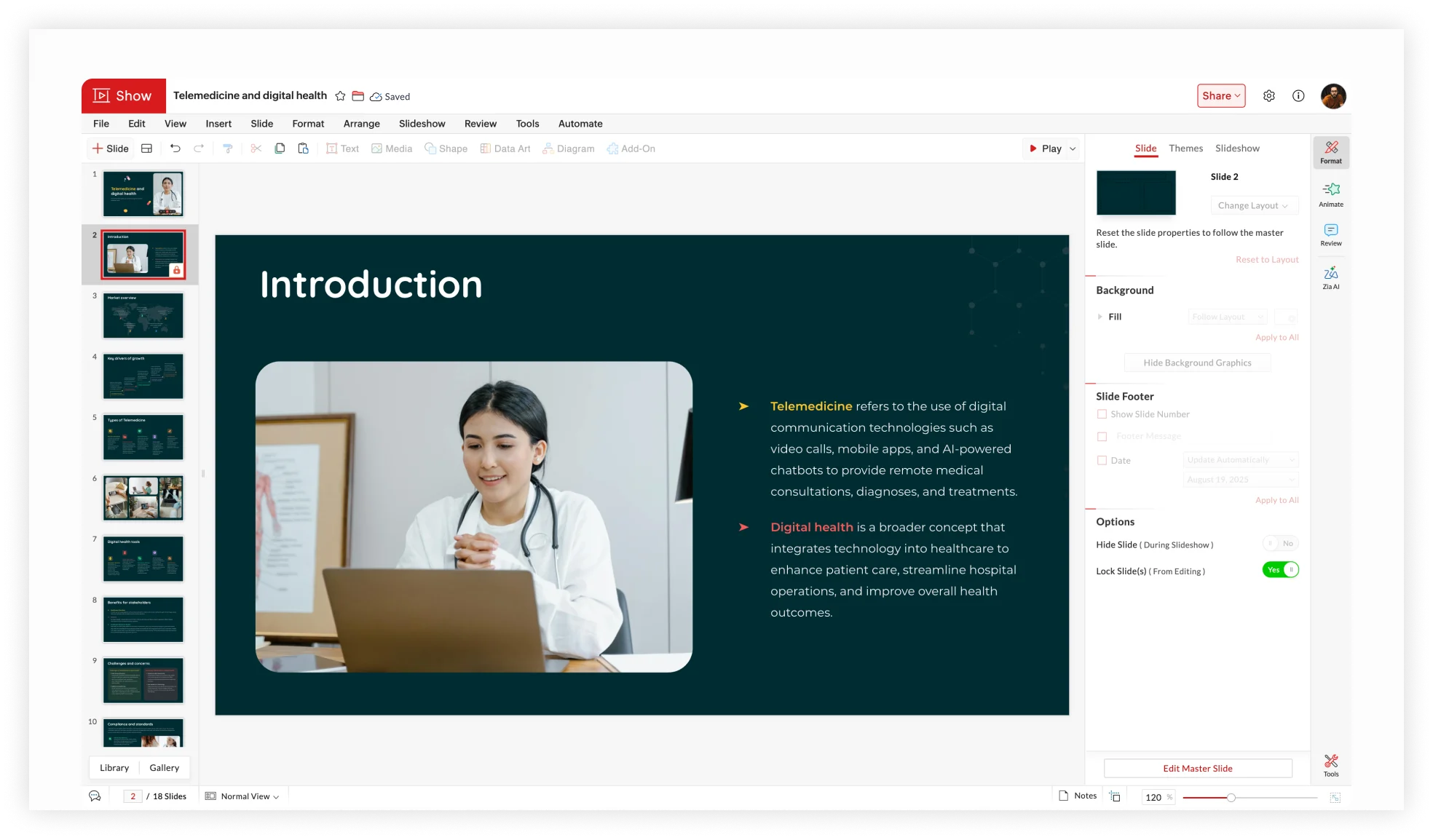 lock slides while collaborating