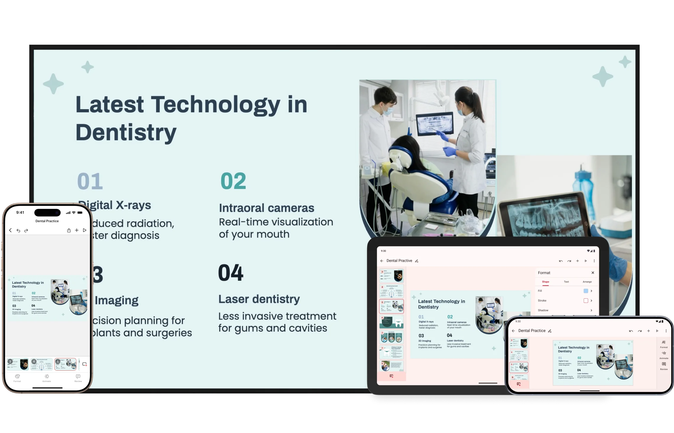 Healthcare presentation accessed using computer