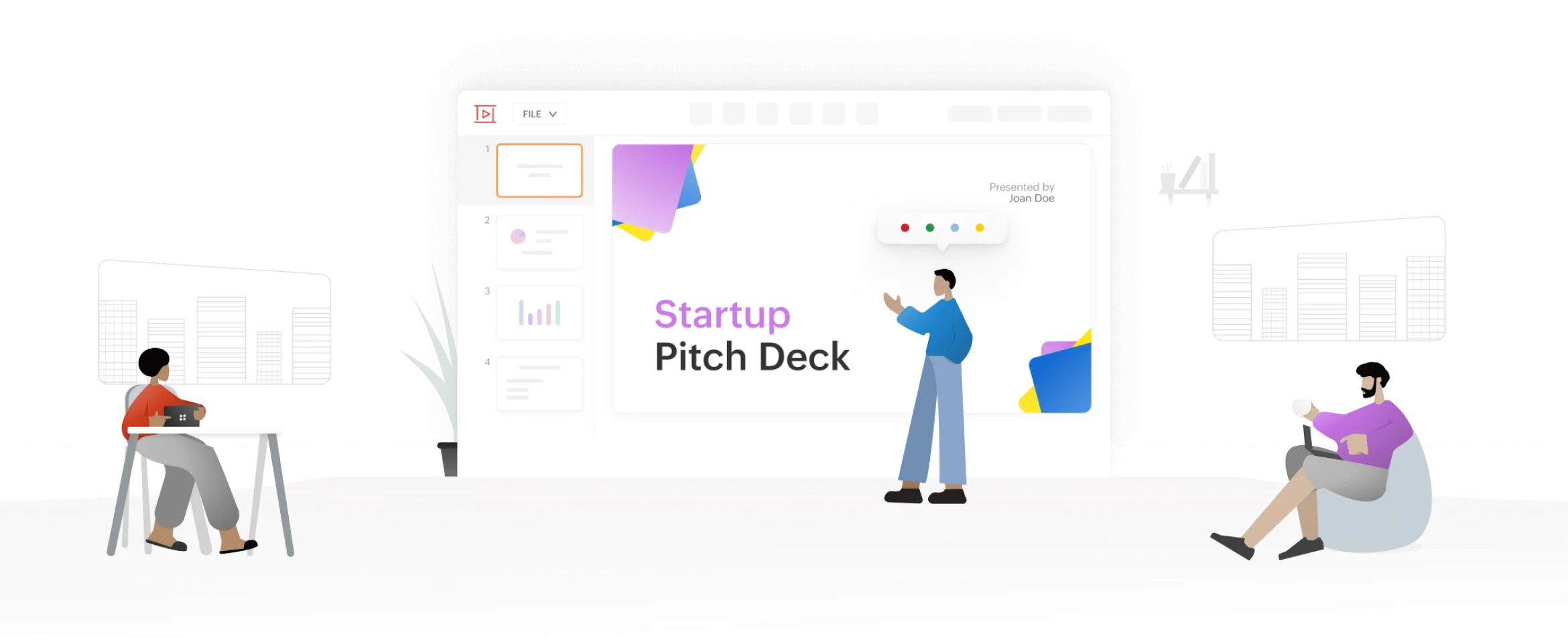 Creating pitch decks using Zoho Show