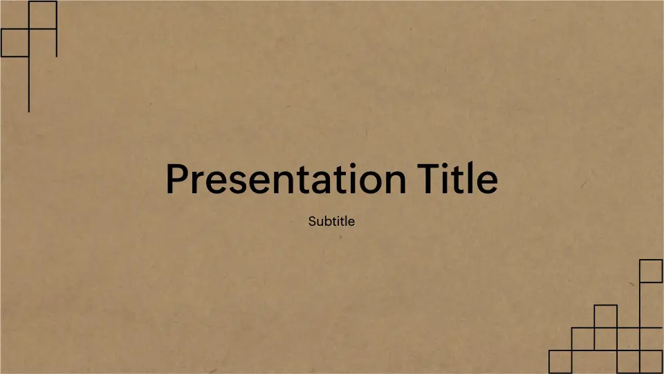 Cardboard presentation theme