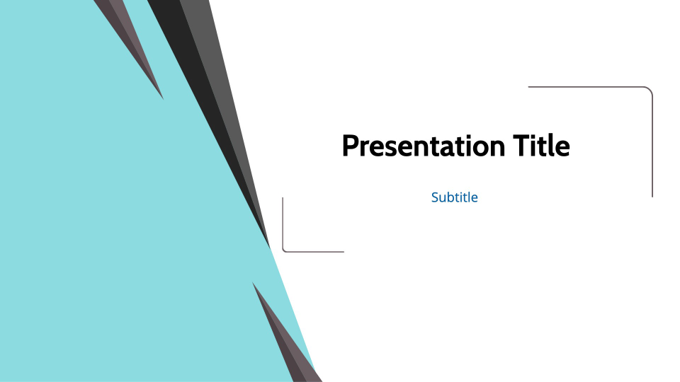 Edgy presentation theme