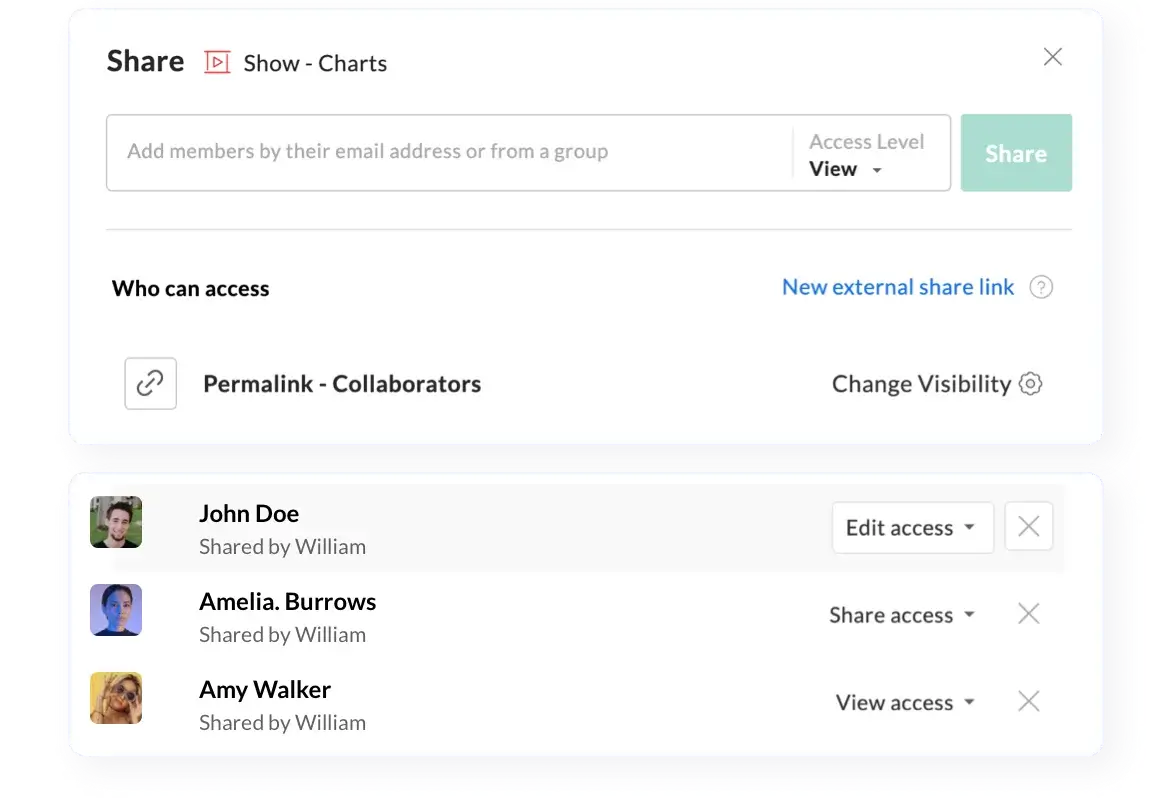 Sharing a presentation with colleagues in Zoho Show