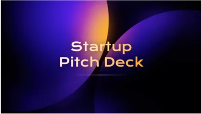 Startup pitch deck cover slide