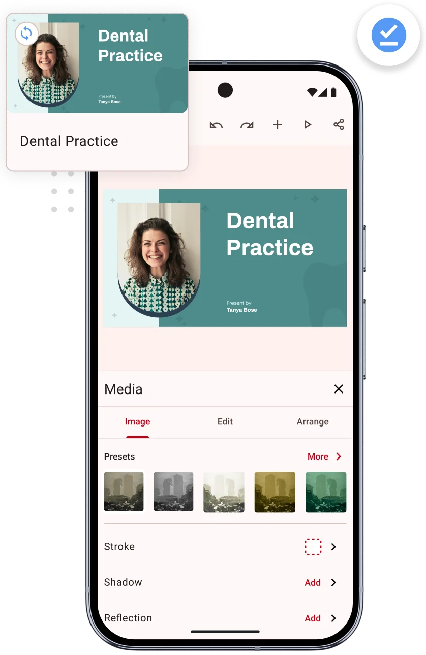 Content marketing presentation sync in progress