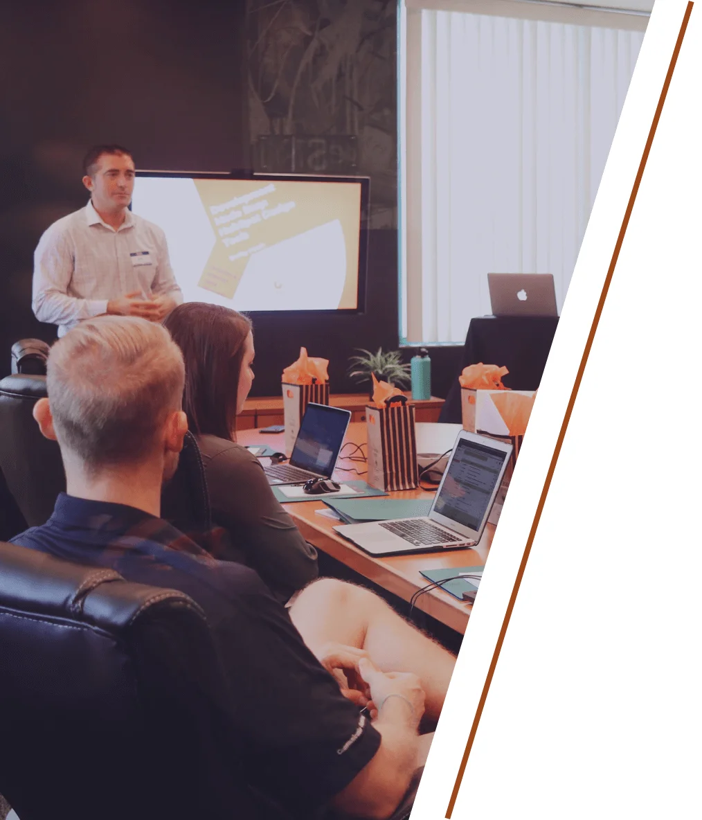 Presentation in a conference room