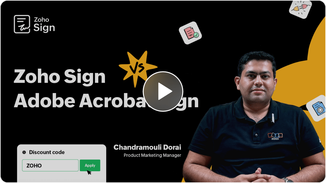 Zoho's digital signature software