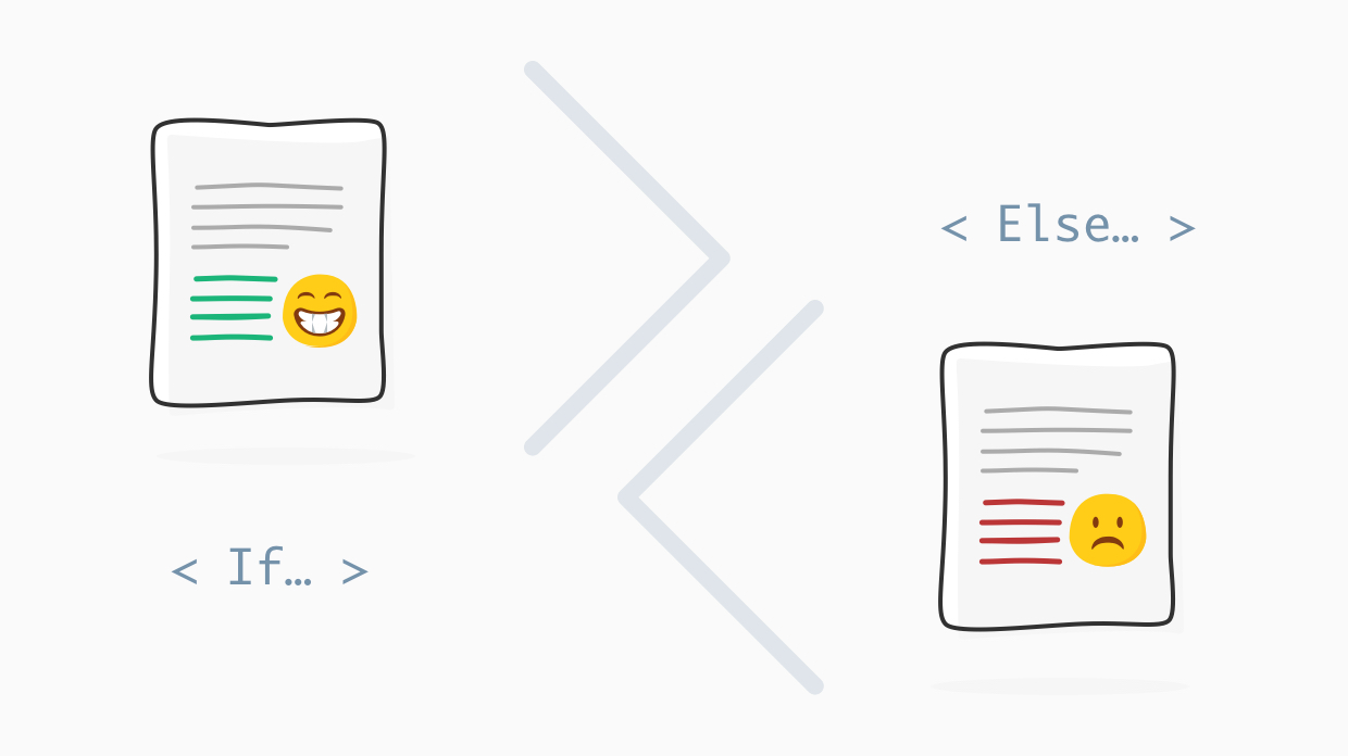 Conditional merging in documents