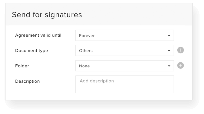 send for signature