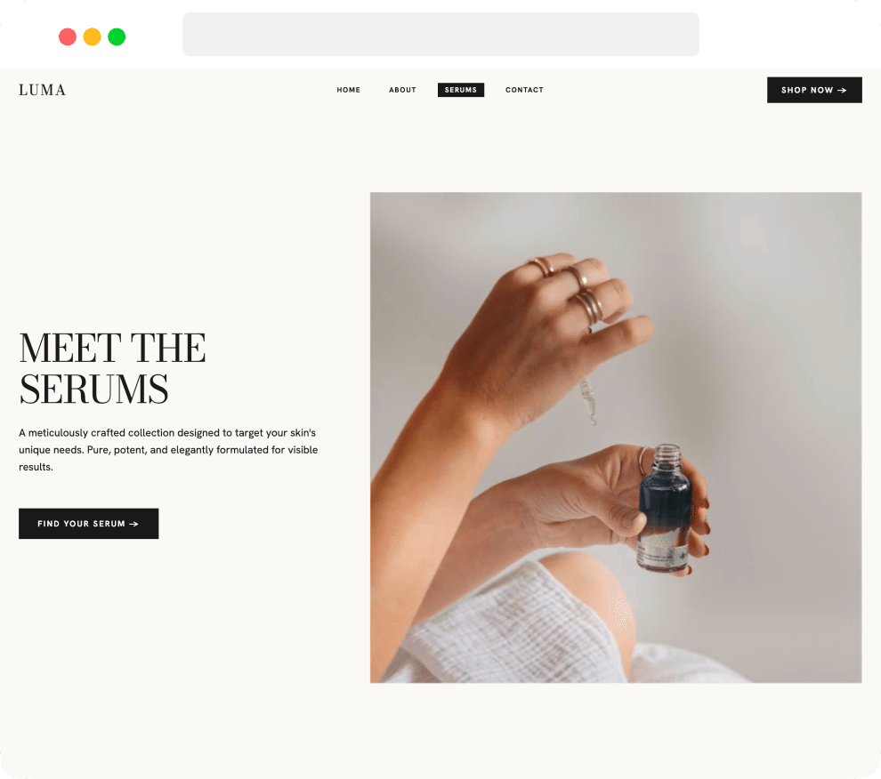 Storefront catalog synced with Collections