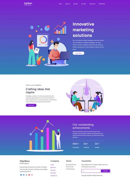 DigitBeez marketing agency website template