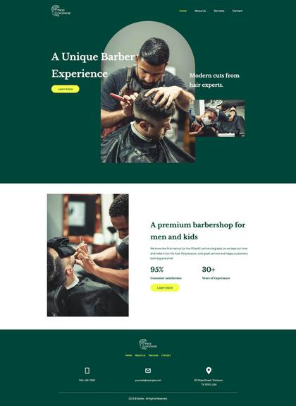 Twiz Scissor barbershop website template