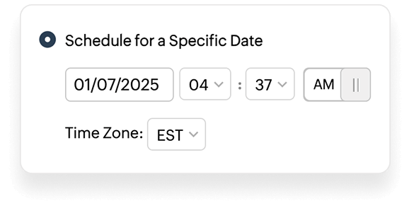 Schedule for a specific date