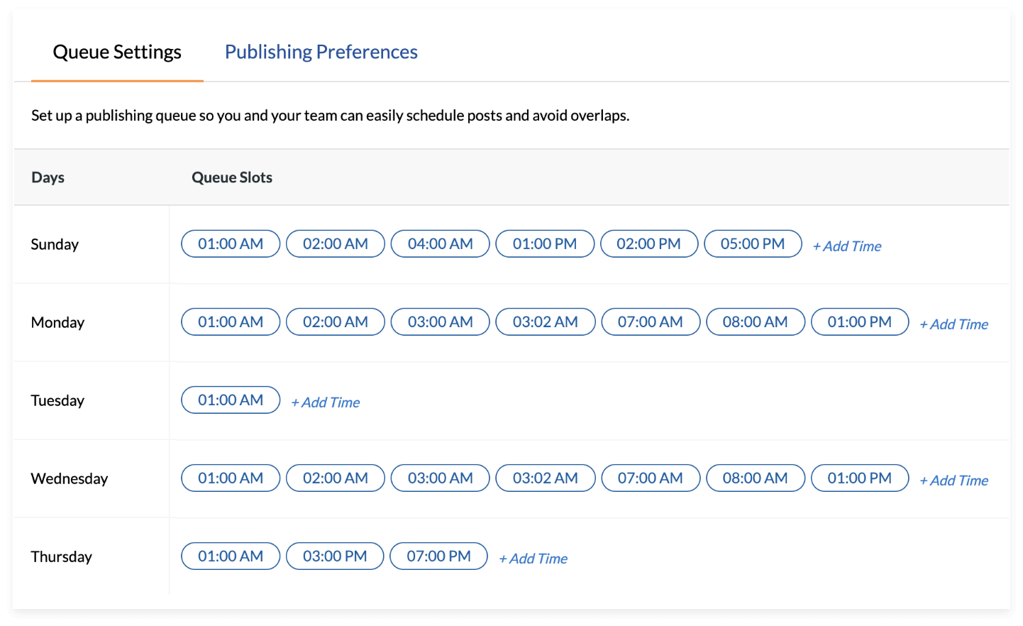 Schedule your content