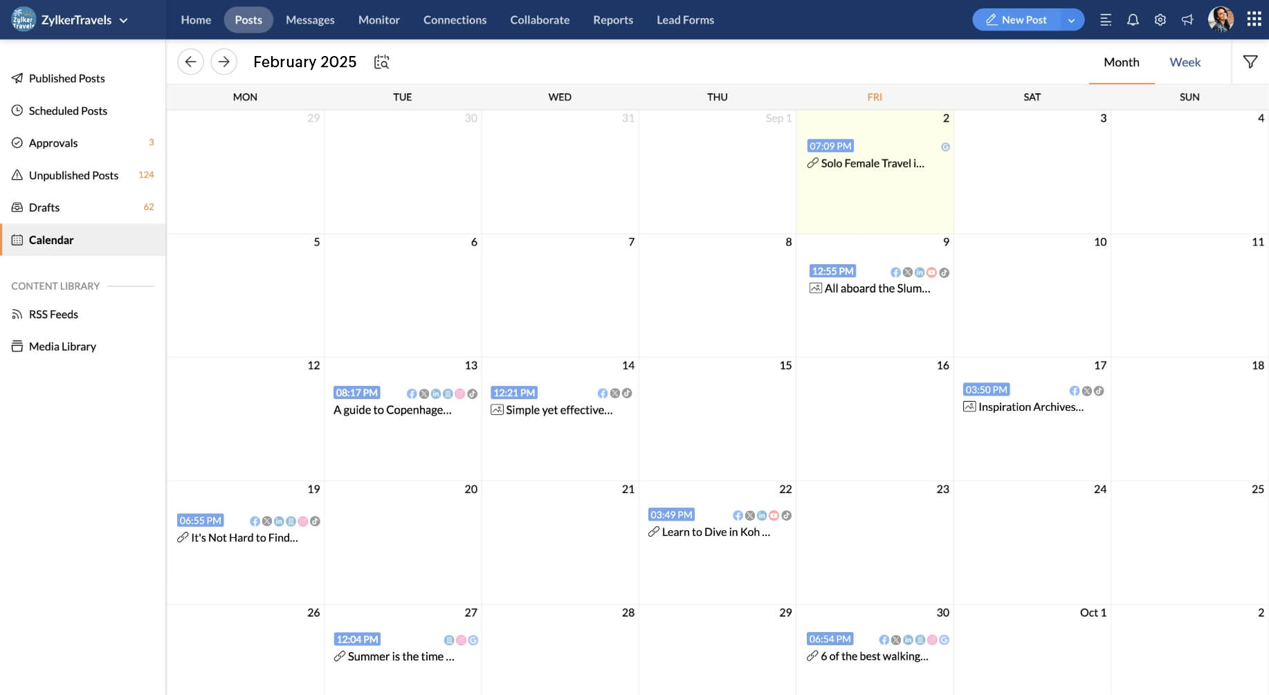 TikTok calendar