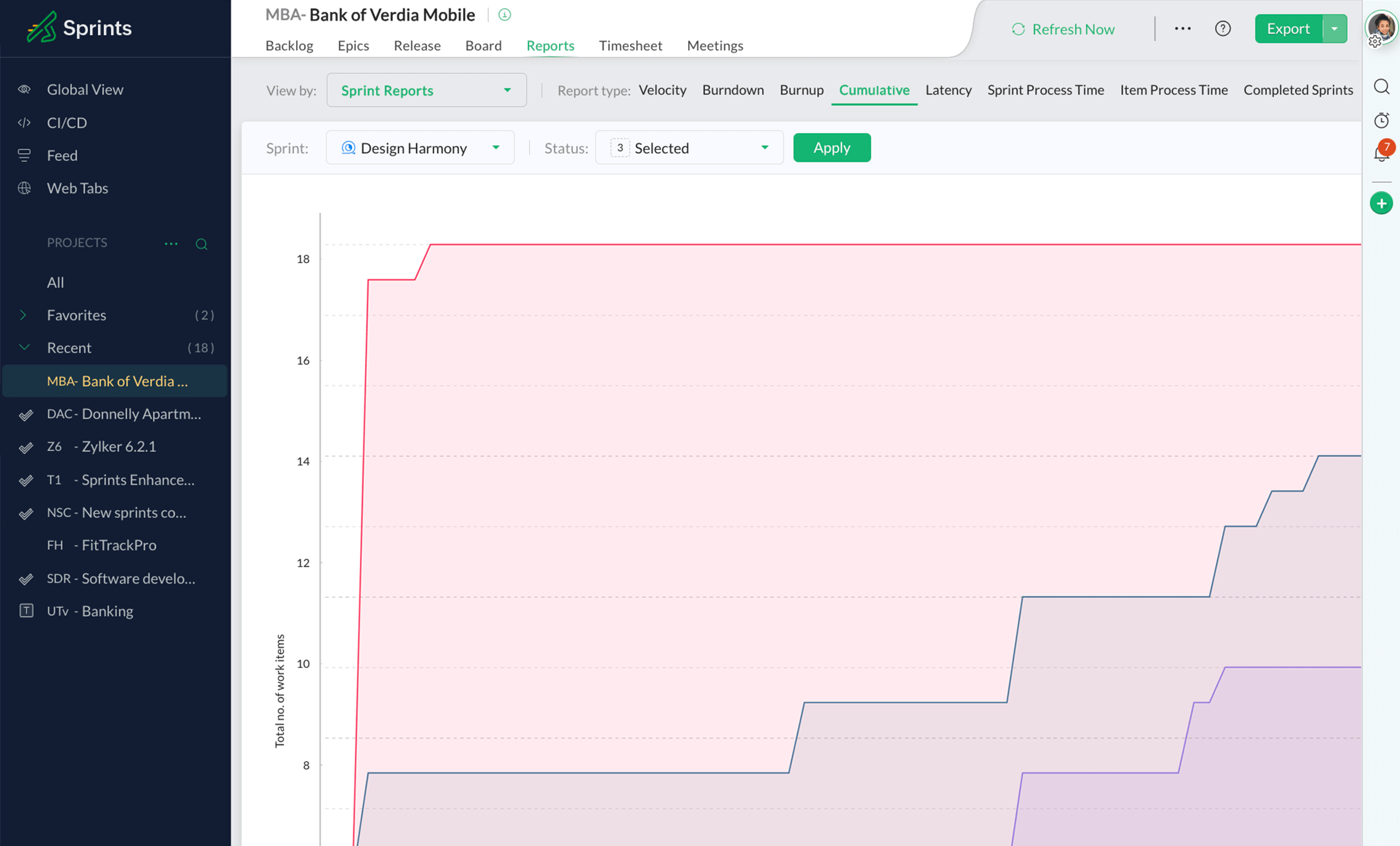 Scrum tool - Zoho Sprints