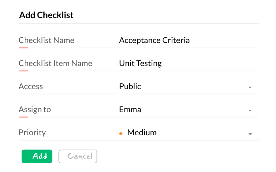 Checklist