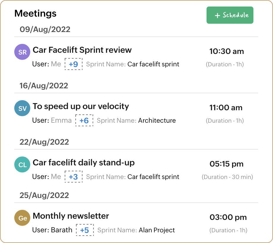 Organize your meetings