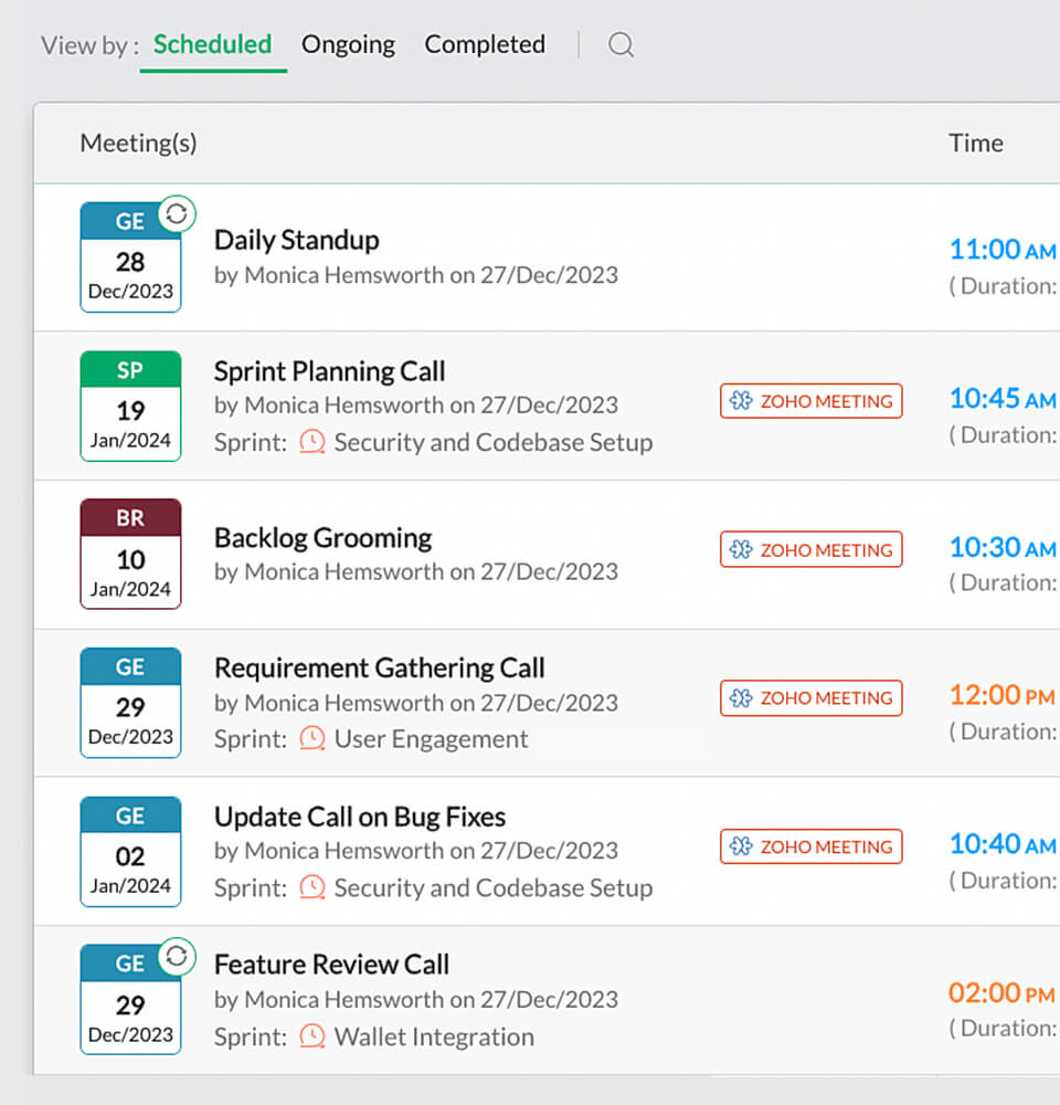 Organize your Scrum meetings