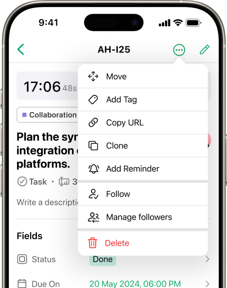 Manage your work items from anywhere