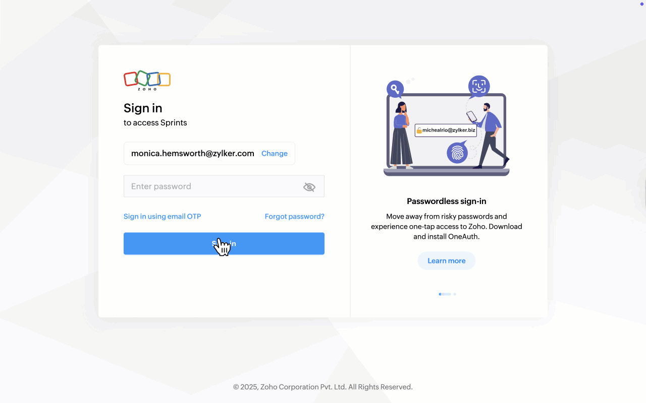 Zoho Sprints: Streamlined Agile for teams of any size