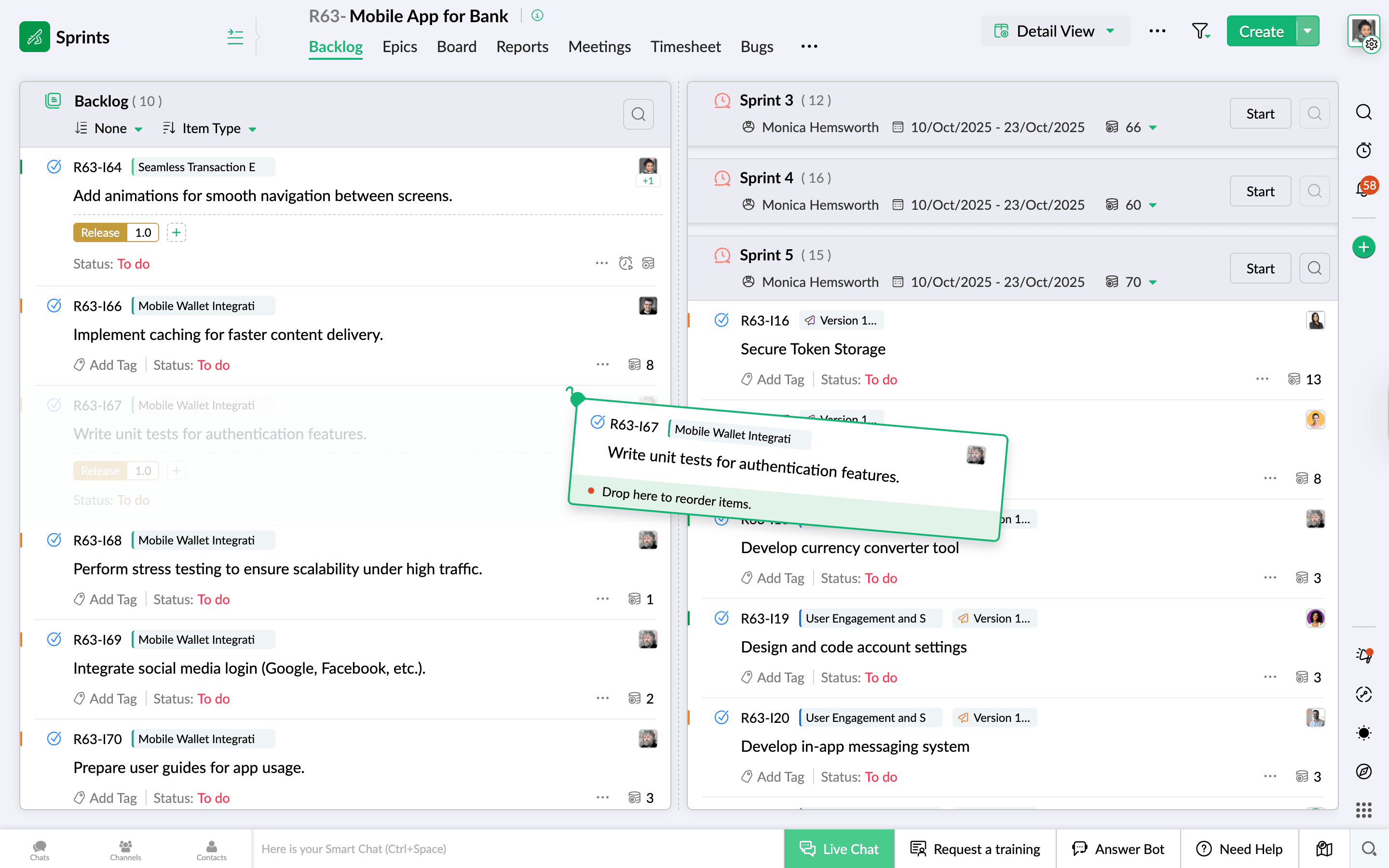 Backlog Grooming and Sprint Management
