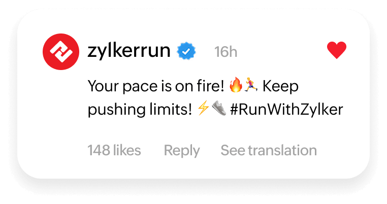 Engage on social media