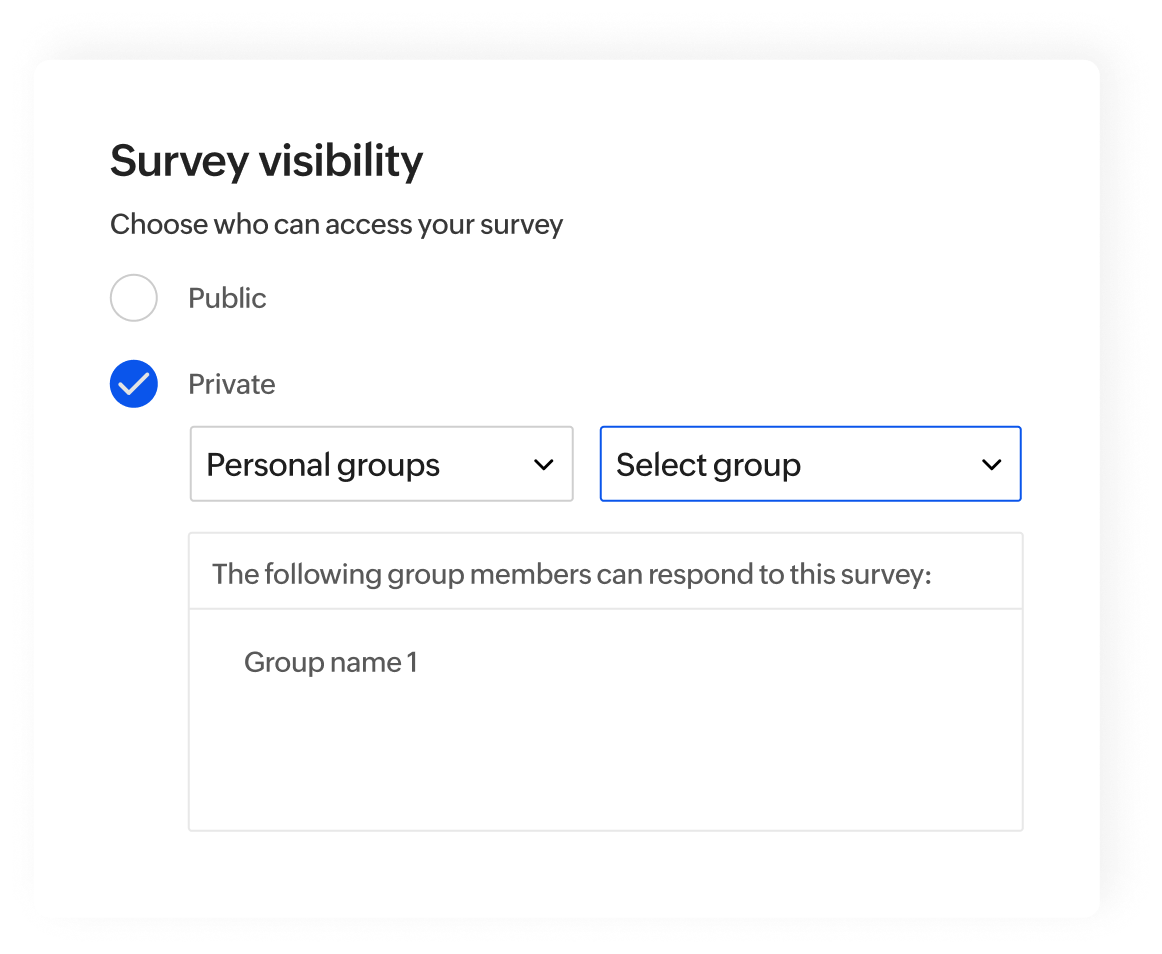 Survey visibility