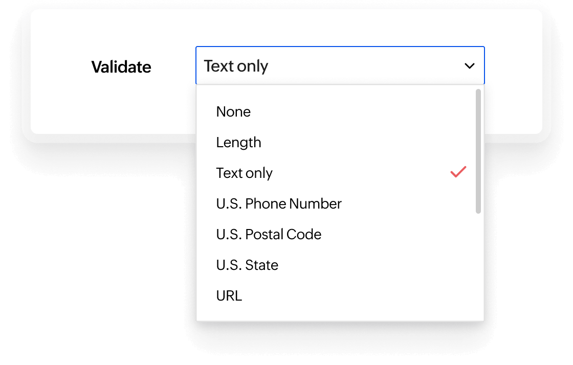 validate fields