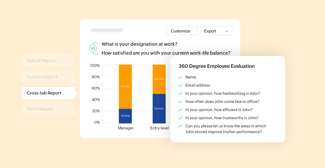 Cross-tab reports