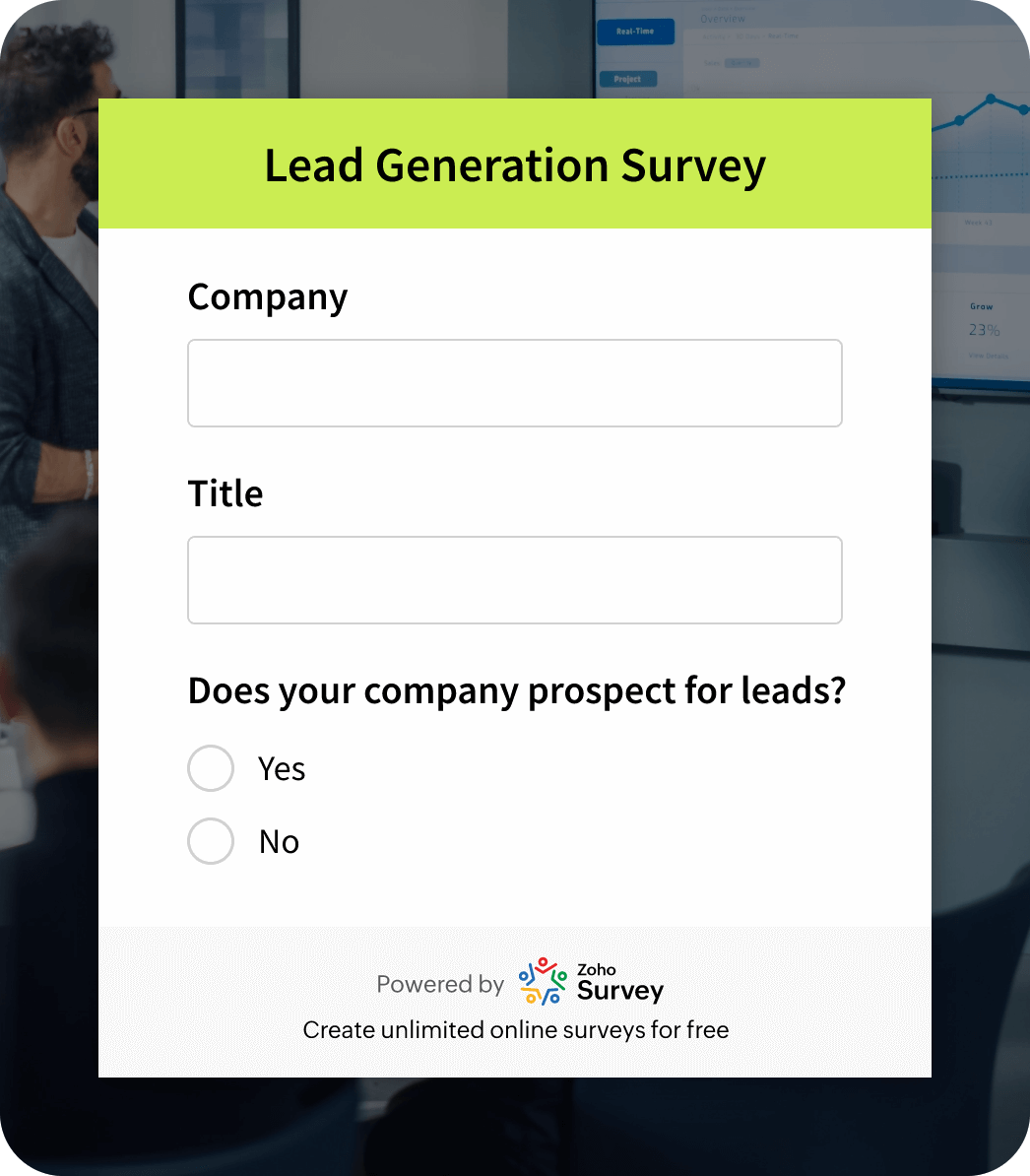 Lead generation surveys