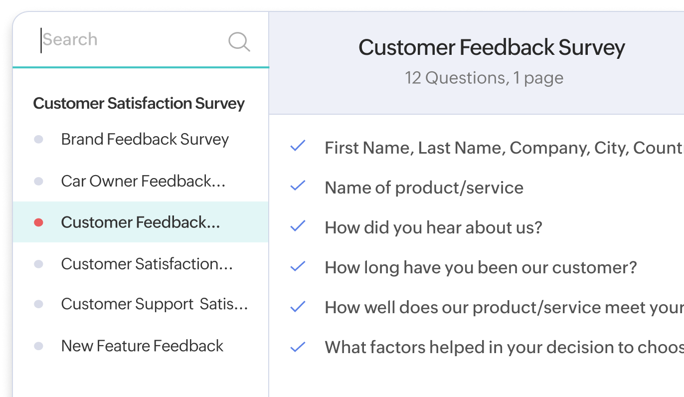 Customizable templates