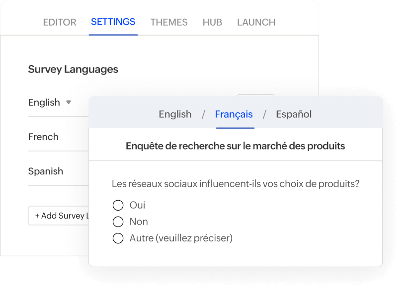 Survey translations